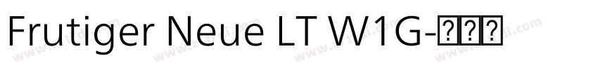 Frutiger Neue LT W1G字体转换
